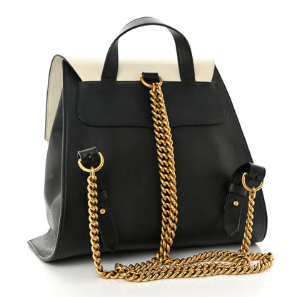 Gucci Calfskin Medium Malin Chain Backpack White Black Gold 3 of 12