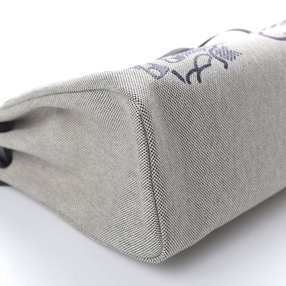 Hermes Vache Hunter Toile H Pegase Pop Herbag Zip Retourne 31 PM Bleu Indigo Ecru Black 11 of 12