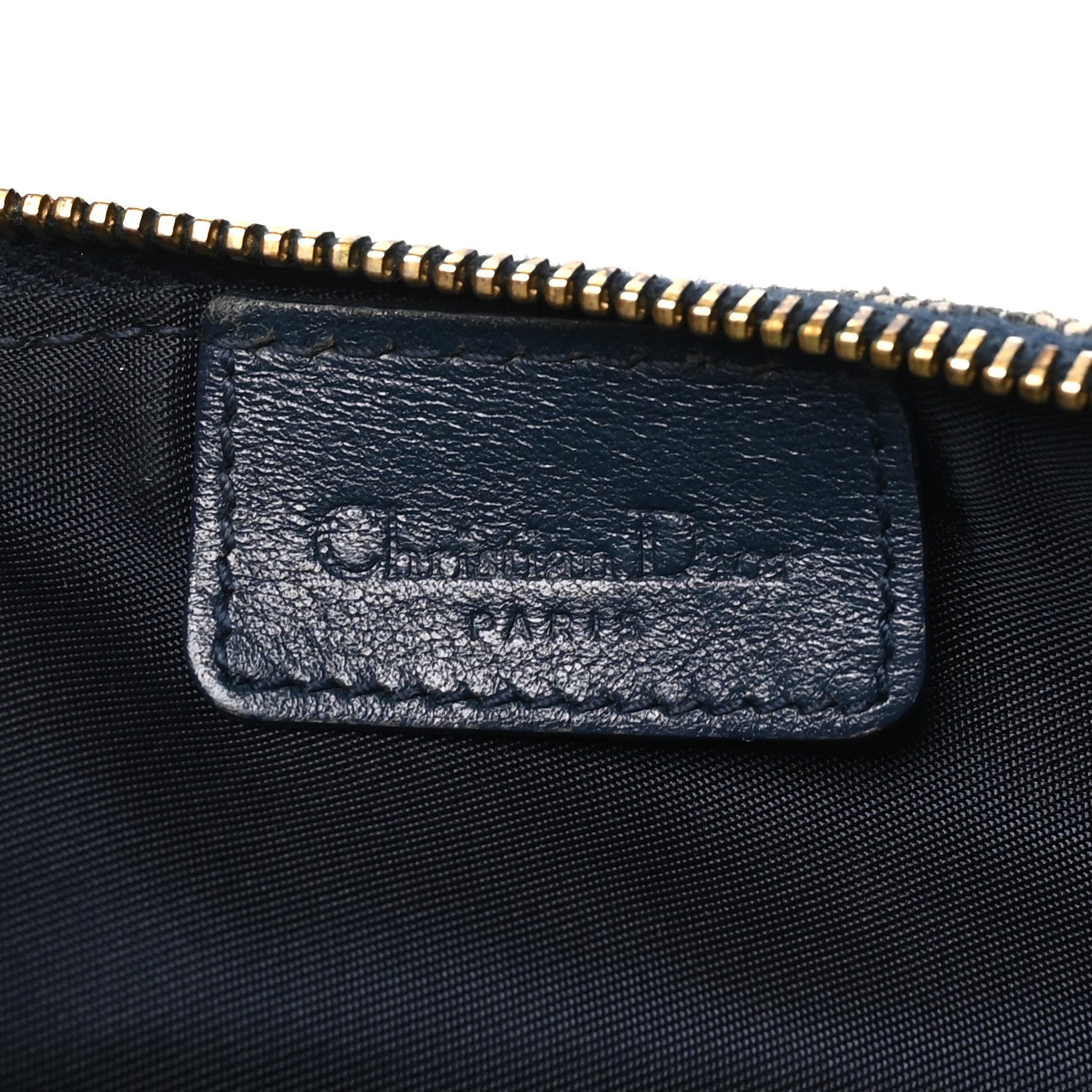 Christian Dior Monogram Mini Saddle Pochette Navy 6 of 10