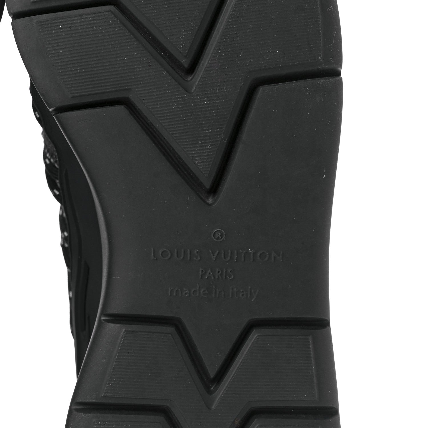 Louis Vuitton Denim Rubber Monogram Tie Dye Mens Fastlane Low Sneakers 9 Black 6 of 9