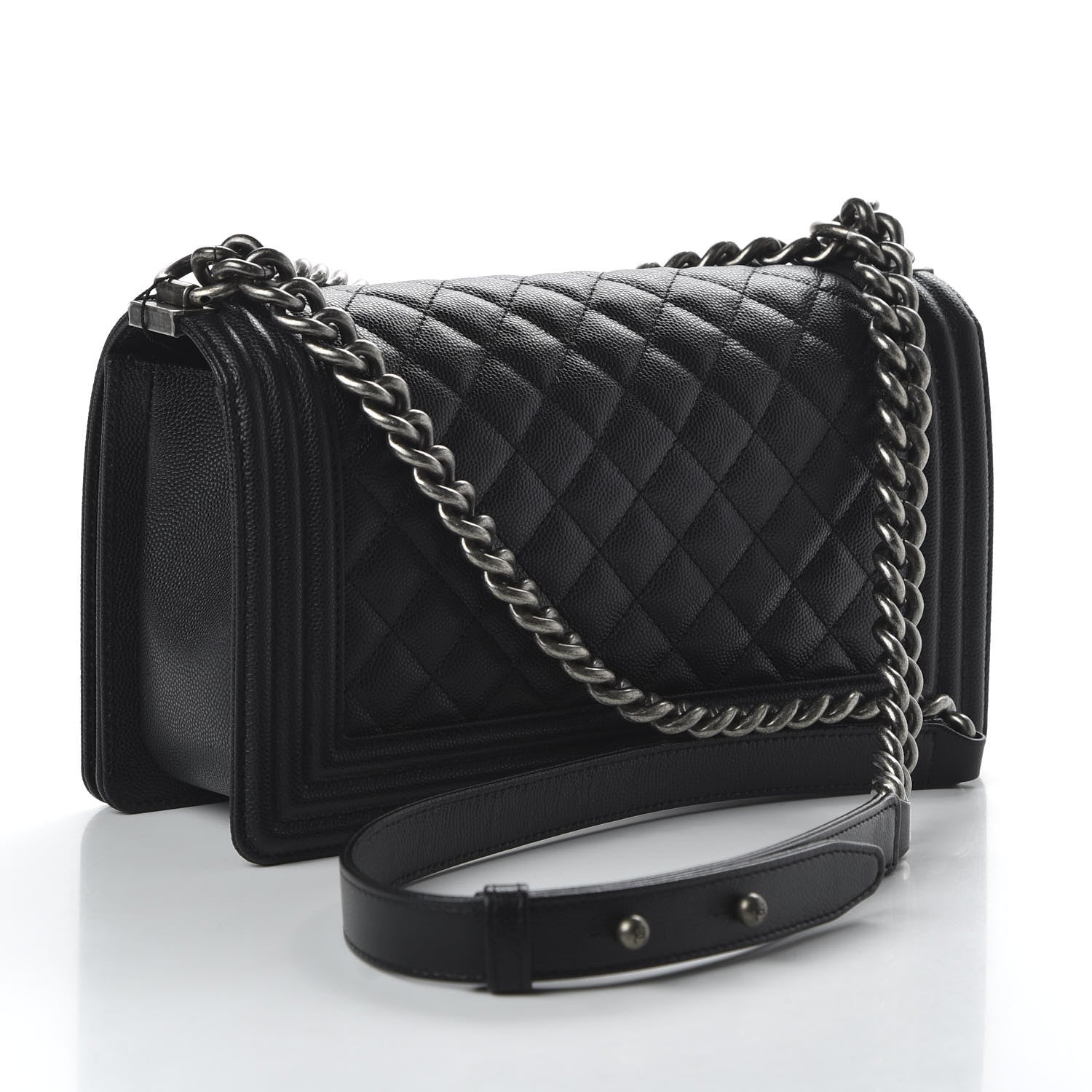 Chanel Caviar Quilted Medium Boy Flap Black 3 of 10