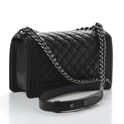 Chanel Caviar Quilted Medium Boy Flap Black 3 of 10