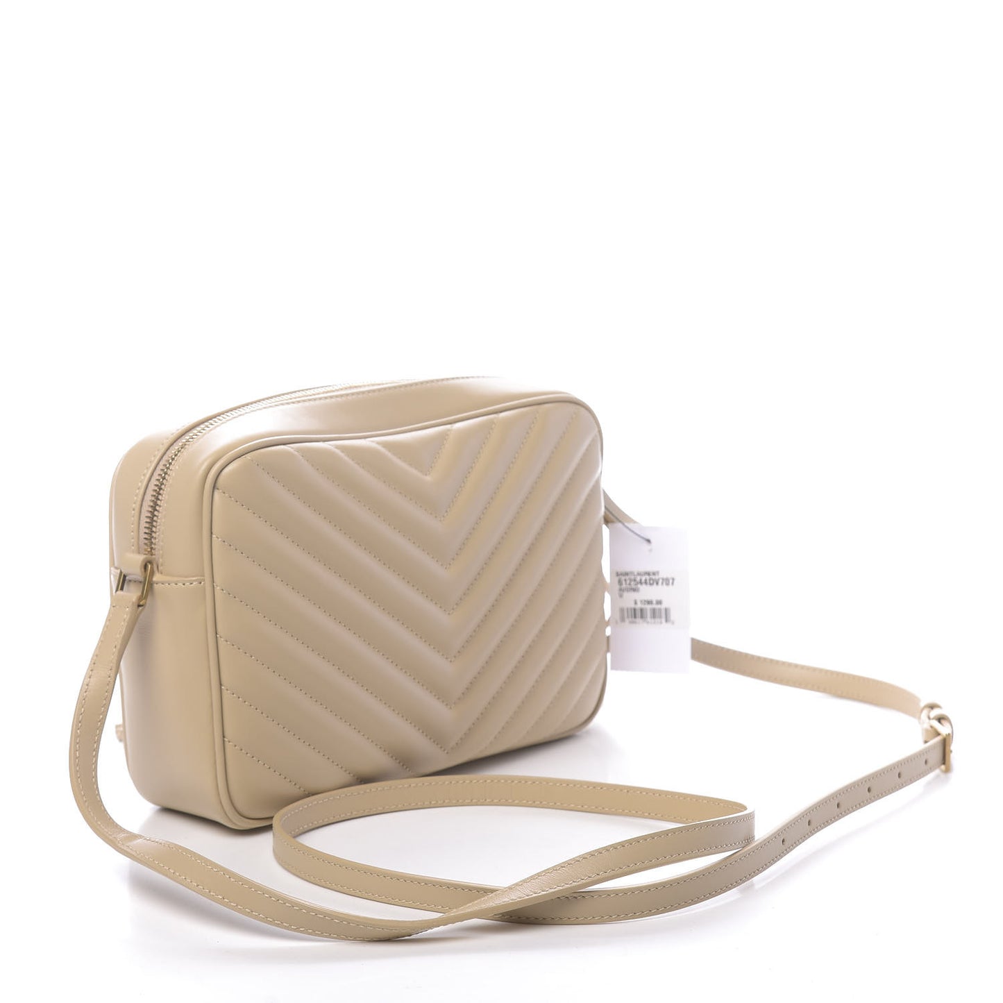 Calfskin Matelasse Monogram Lou Camera Bag Nude Powder