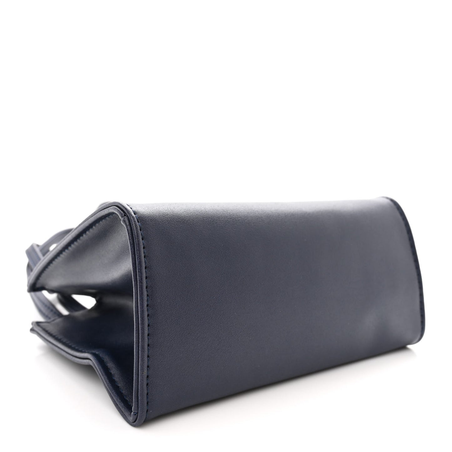 Vegan Leather Small Shopping Bag Navy