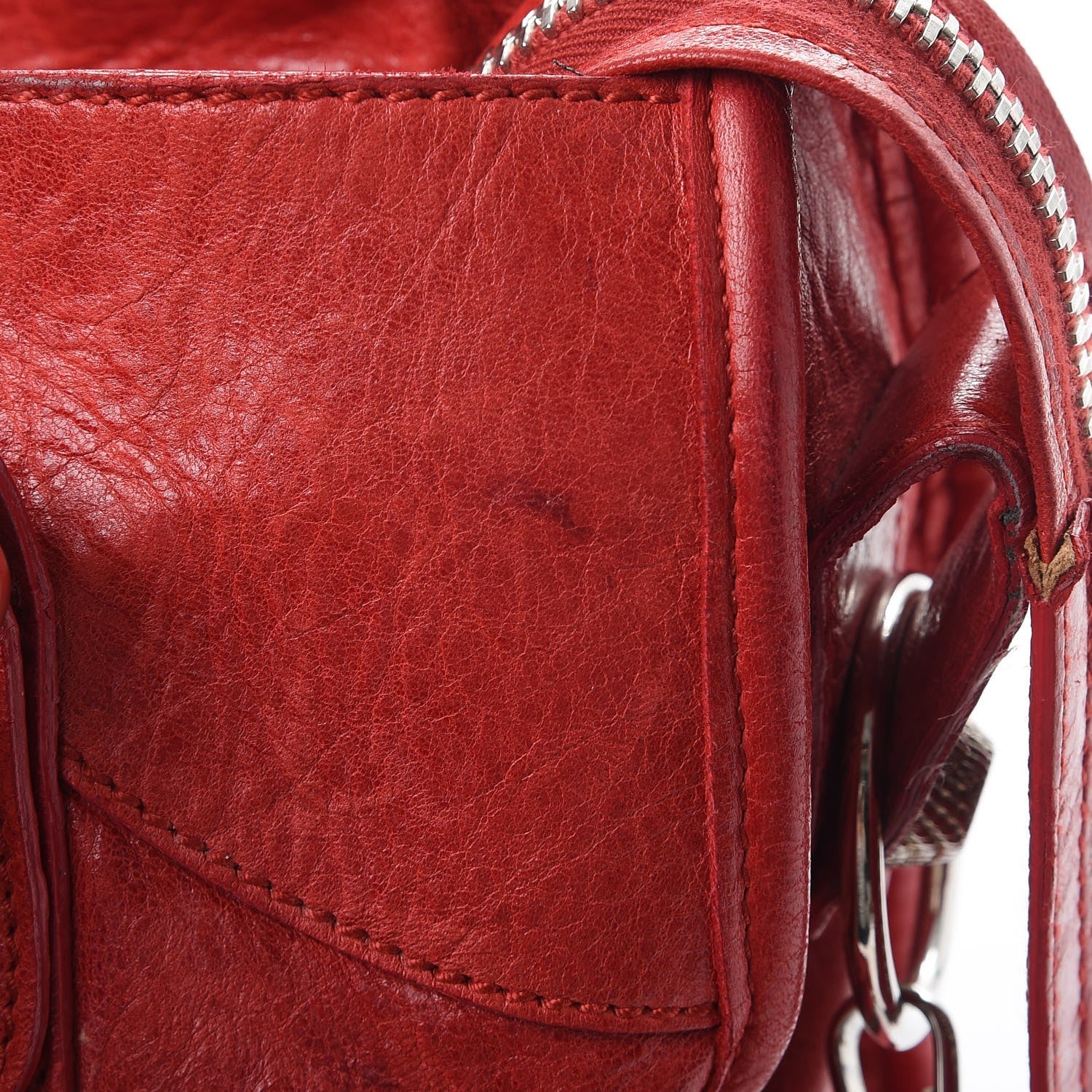 Balenciaga Agneau Giant 21 Silver Hardware City Bag Tomato 16 of 21