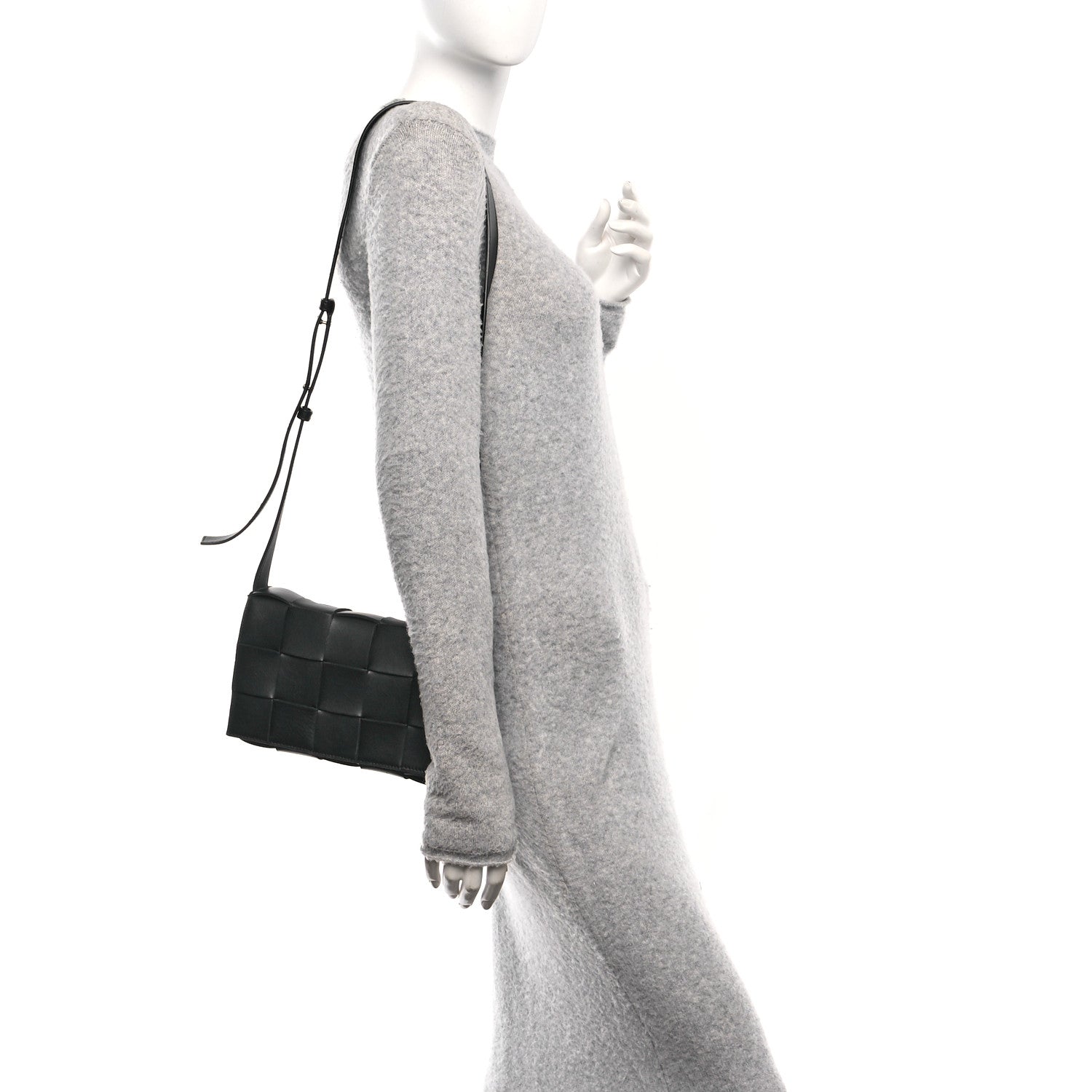 Bottega Veneta Lambskin Maxi Intrecciato Cassette Crossbody Bag Black 2 of 12