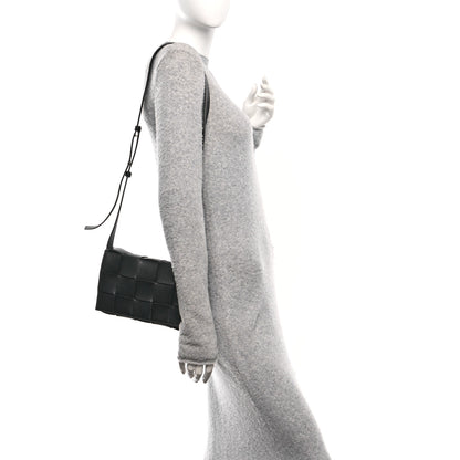 Bottega Veneta Lambskin Maxi Intrecciato Cassette Crossbody Bag Black 2 of 12