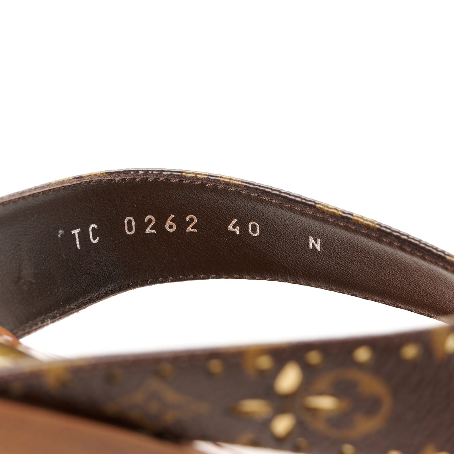 Monogram Sunny Flat Thong Sandals 40 Brown