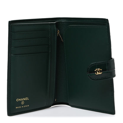 Chanel Calfskin Crocodile Embossed Crococo Passport Holder Emerald 5 of 8
