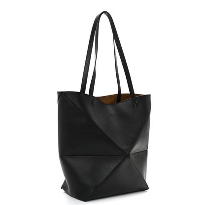 Loewe Shiny Calfskin Medium Puzzle Fold Tote Black 3 of 14