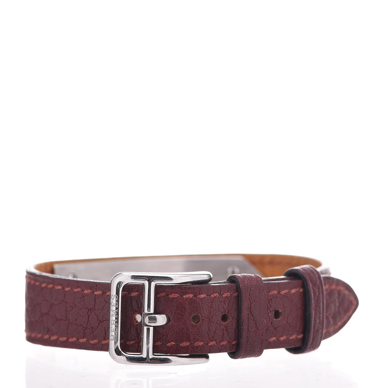 Hermes Stainless Steel Clemence 20mm Kelly Cadena Quartz Watch Rouge 3 of 5