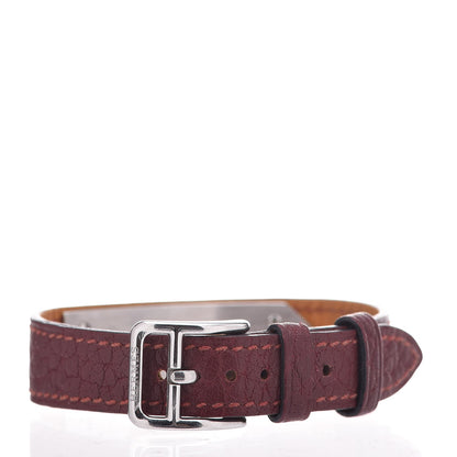 Hermes Stainless Steel Clemence 20mm Kelly Cadena Quartz Watch Rouge 3 of 5