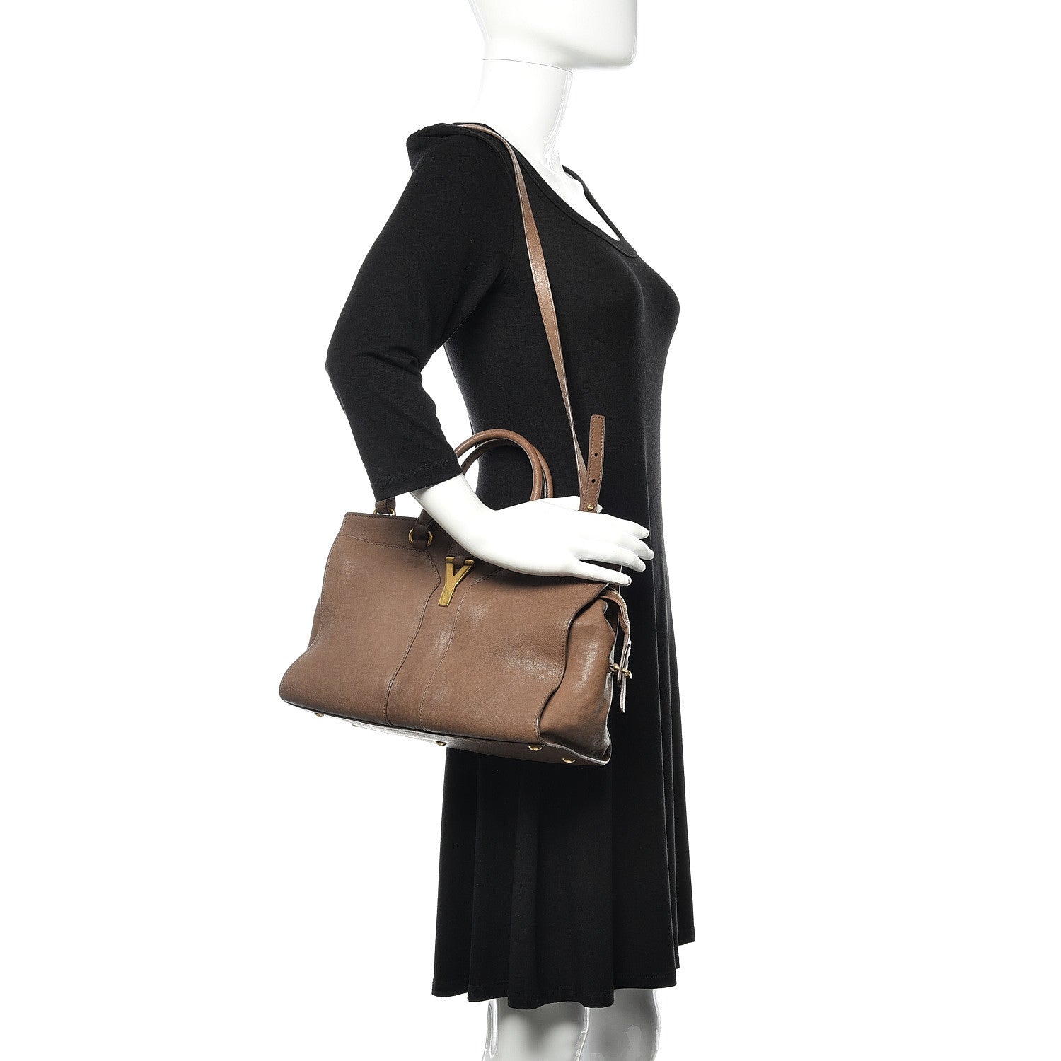 Saint Laurent Sheepskin Small Cabas ChYc Brown 2 of 17