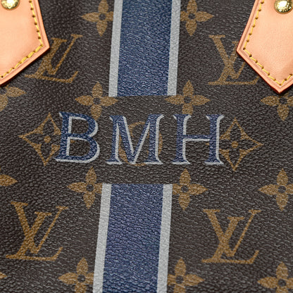 Louis Vuitton Monogram My LV Heritage Speedy Bandouliere 30 Blue Marine Gris 8 of 12