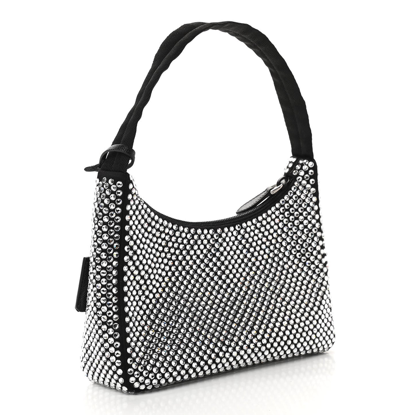 Satin Crystal Mini Re-Edition 2000 Bag Cristal