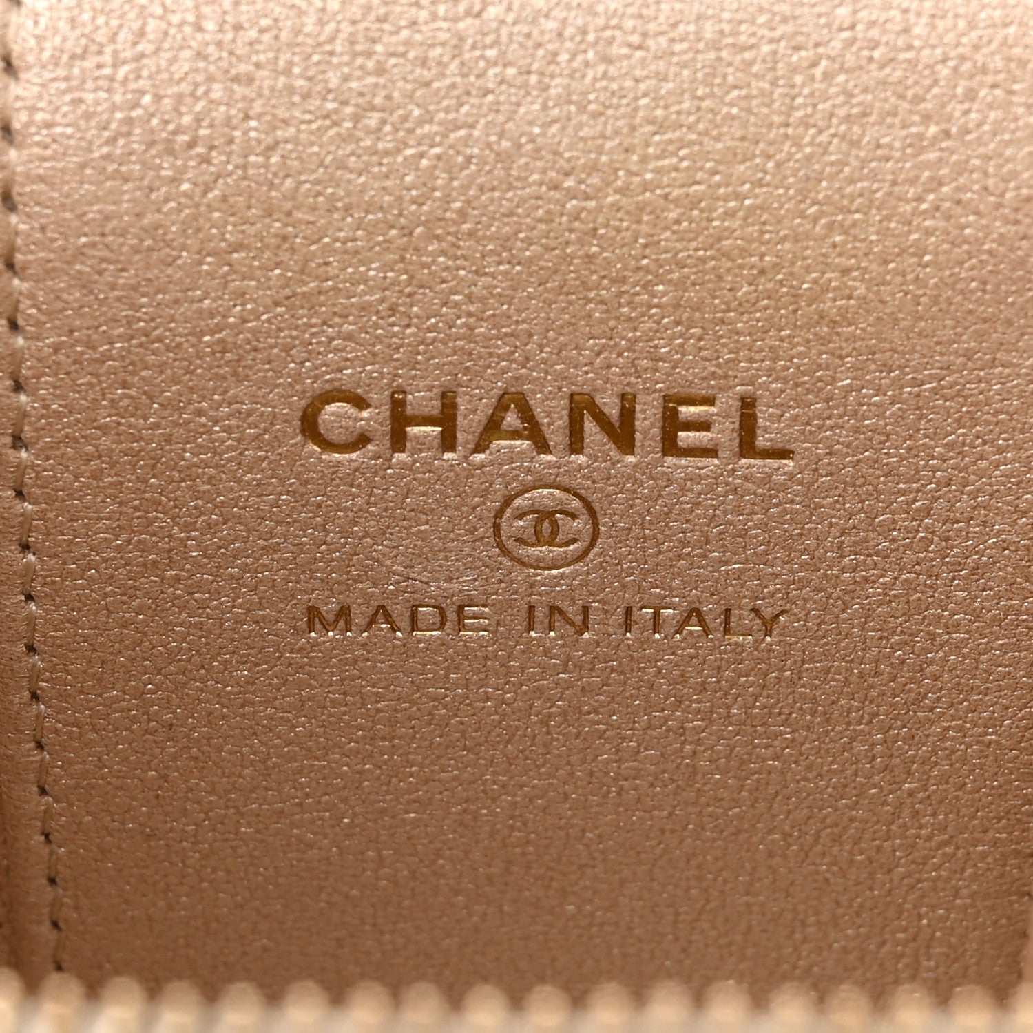 Chanel Lambskin Quilted CC Mini Vanity Case With Chain White 6 of 11