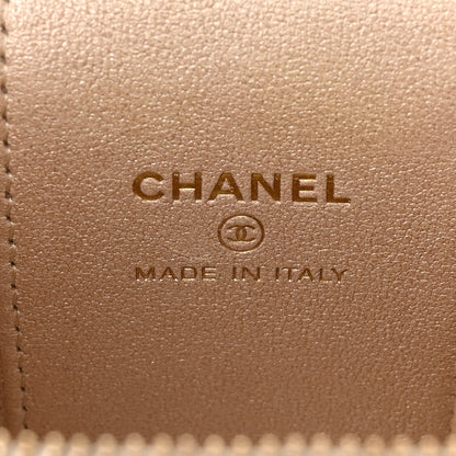 Chanel Lambskin Quilted CC Mini Vanity Case With Chain White 6 of 11