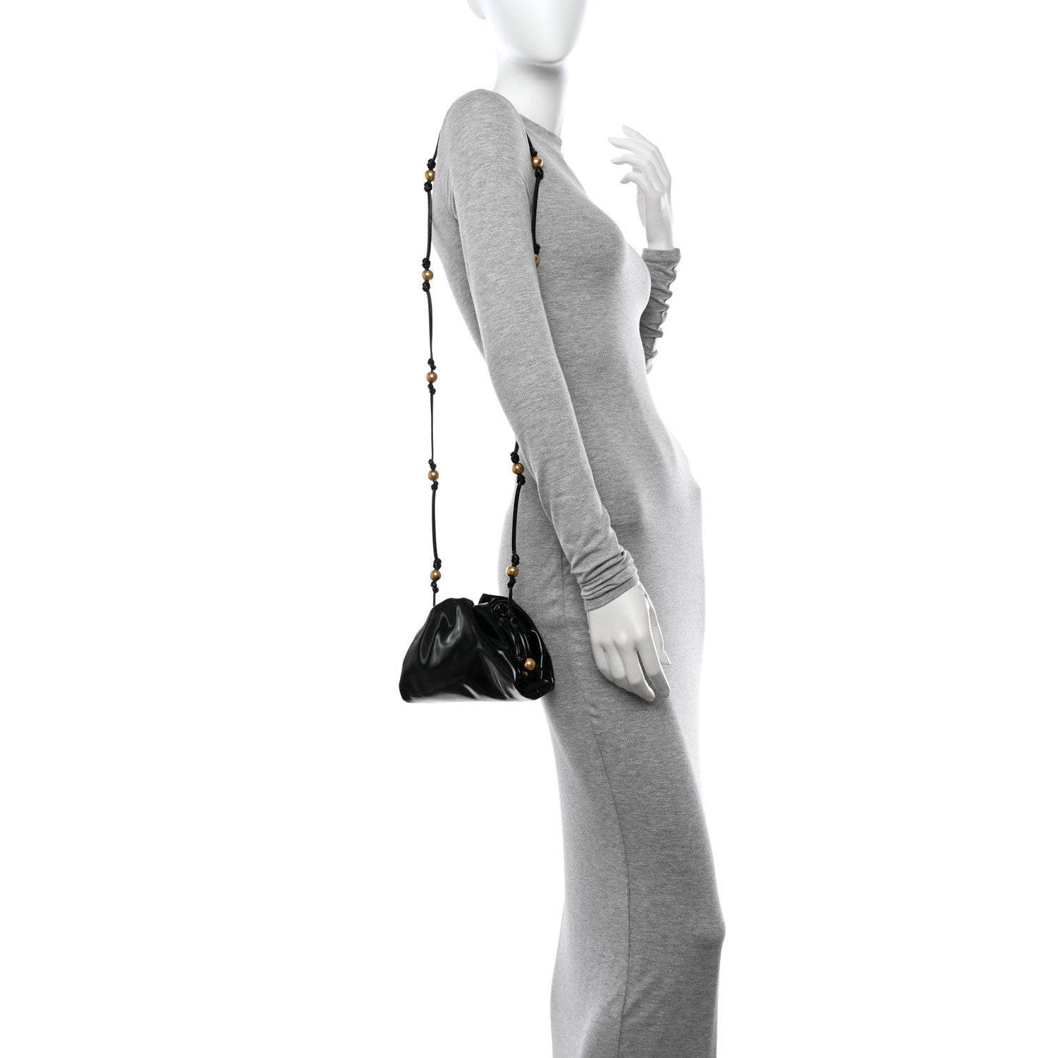 Bottega Veneta Brushed Calfskin The Mini Pouch Black 2 of 10