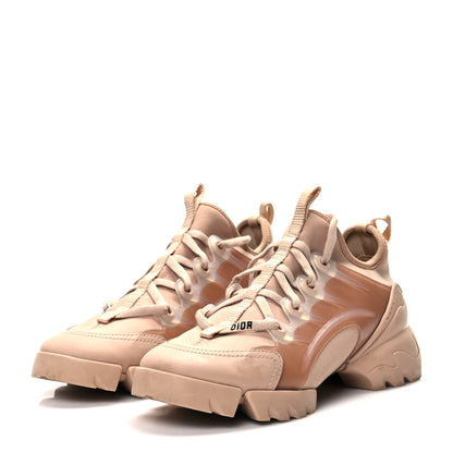 Christian Dior Neoprene Rubber Womens D-Connect Sneakers 37.5 Nude 3 of 10