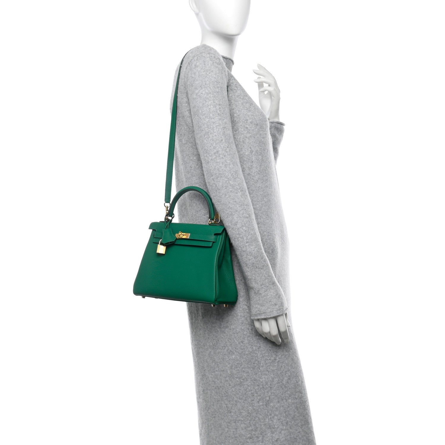 Hermes Togo Kelly Retourne 25 Menthe 2 of 10