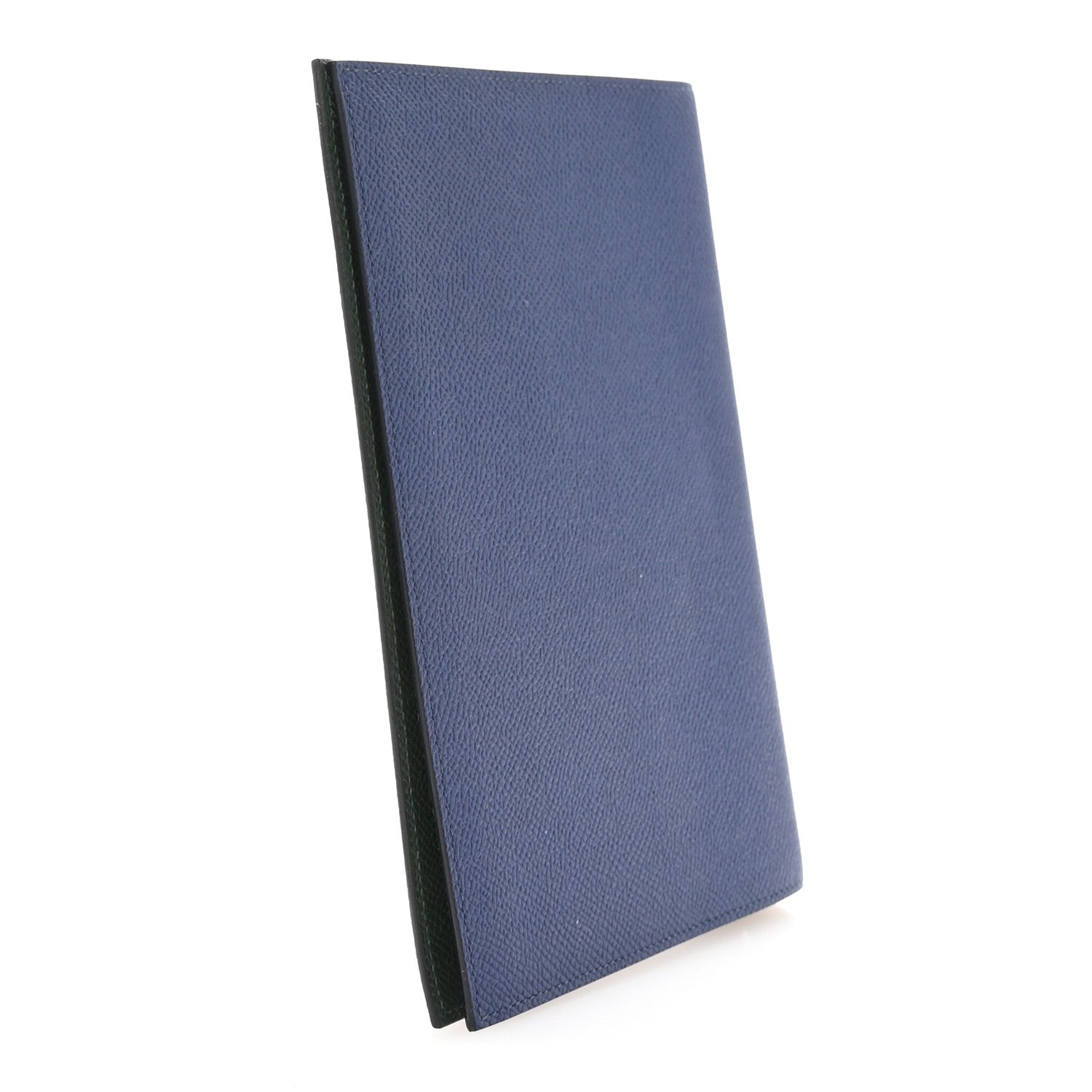 Hermes Epsom Globe Trotter Agenda Cover GM Bleu Saphir Vert Cactus 3 of 8
