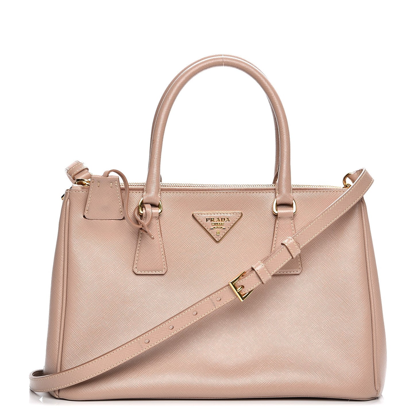 Saffiano Small Galleria Double Zip Tote Cammeo