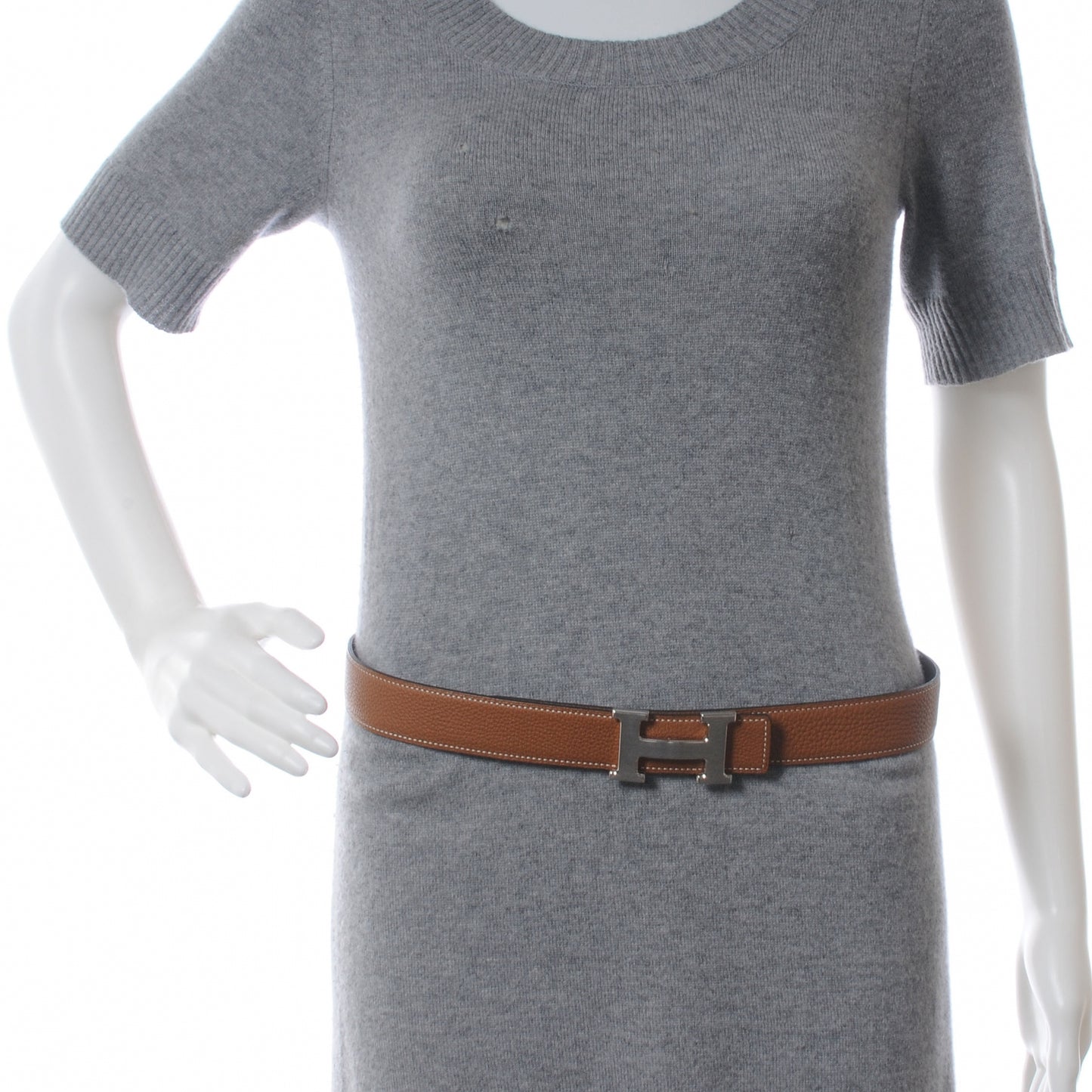 Togo Box Reversible Constance 32mm H Belt 85 Gold Noir