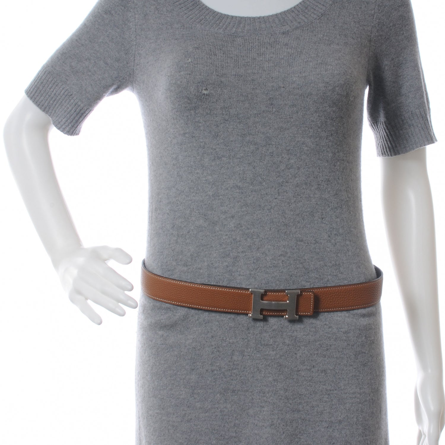 Hermes Togo Box Reversible Constance 32mm H Belt 85 Gold Noir 2 of 6