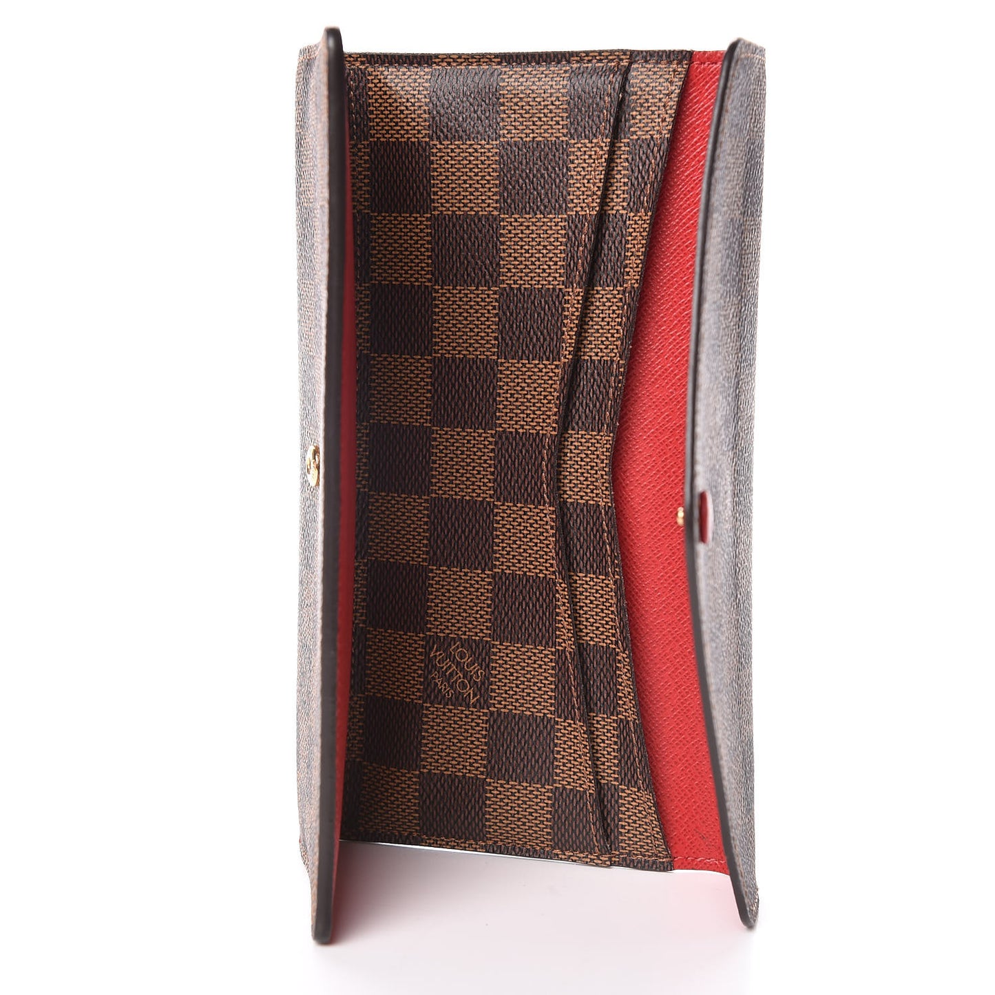 Damier Ebene Josephine Wallet Red