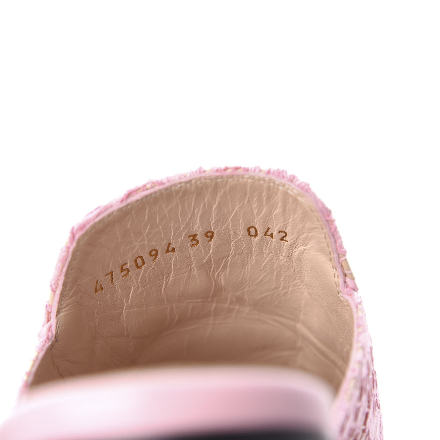 Gucci Lace Malaga Kid Womens Princetown Slippers 39 Sugar Pink Skin Rose 7 of 8