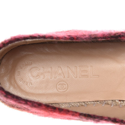 Chanel Tweed CC Espadrilles 38 Brown Pink 9 of 10