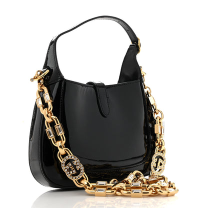 Gucci Patent Mini Jackie 1961 Crystal Hobo Black 3 of 12