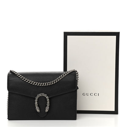 Gucci Calfskin Mini Dionysus Chain Wallet Black 13 of 13