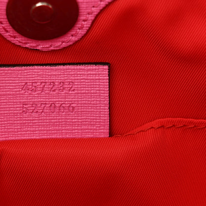 Gucci GG Supreme Monogram Bow Childrens Tote Red Pink 7 of 10