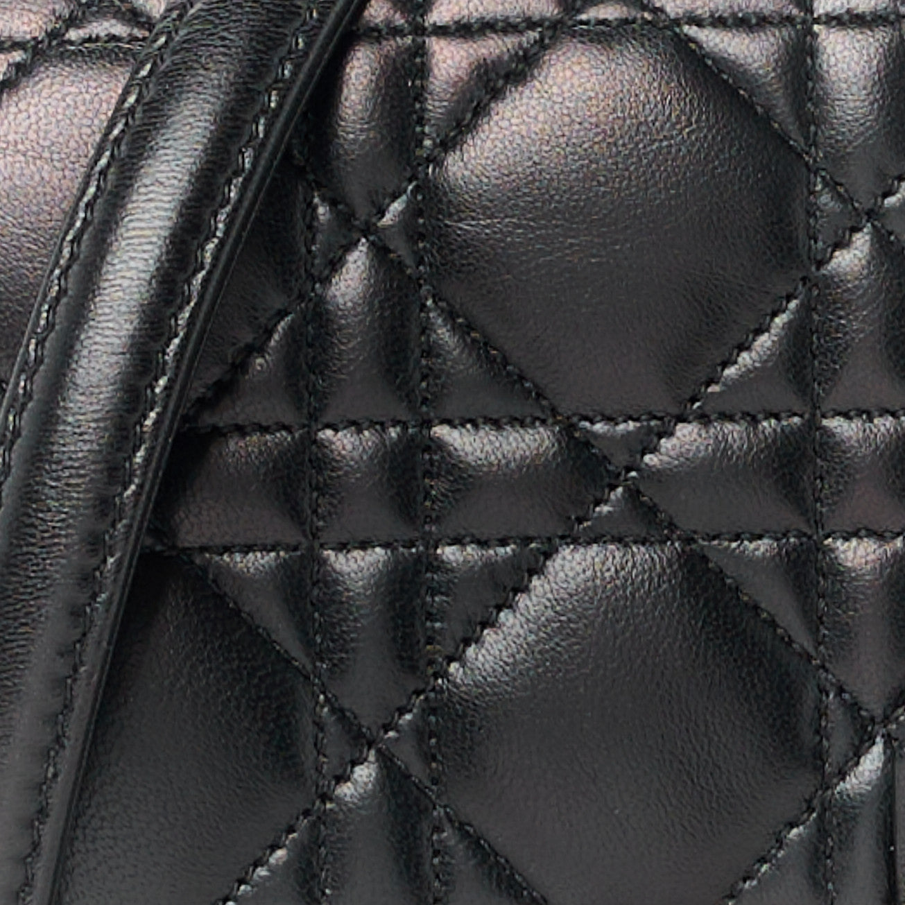 Christian Dior Lambskin Cannage Miss Dior Promenade Pouch Black 9 of 11