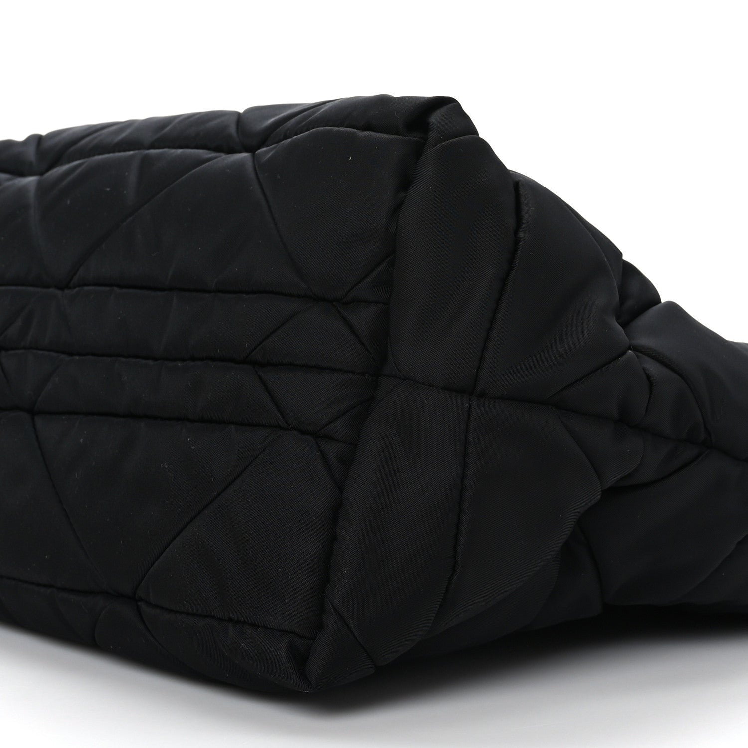 Prada Re-Nylon Nappa Triangle Quilted Padded Small Double Handled Zip Tote Black 8 of 8