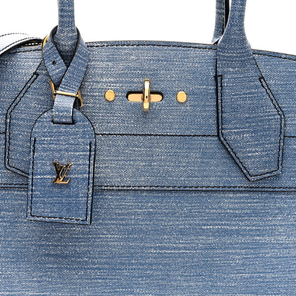 Louis Vuitton Epi City Steamer MM Blue Jean 7 of 9