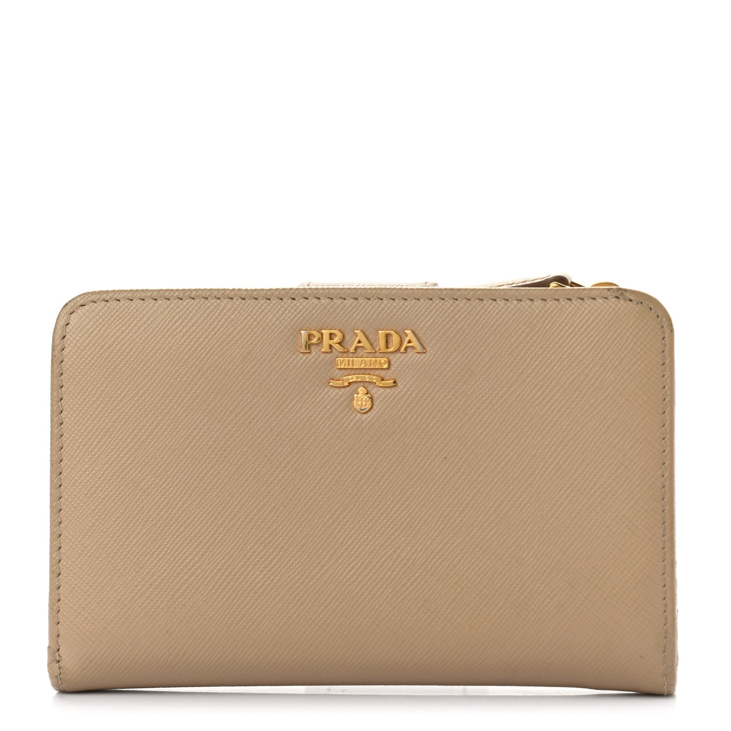 Prada Saffiano Metal Compact Wallet Cammeo 1 of 7