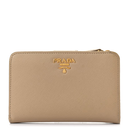 Prada Saffiano Metal Compact Wallet Cammeo 1 of 7
