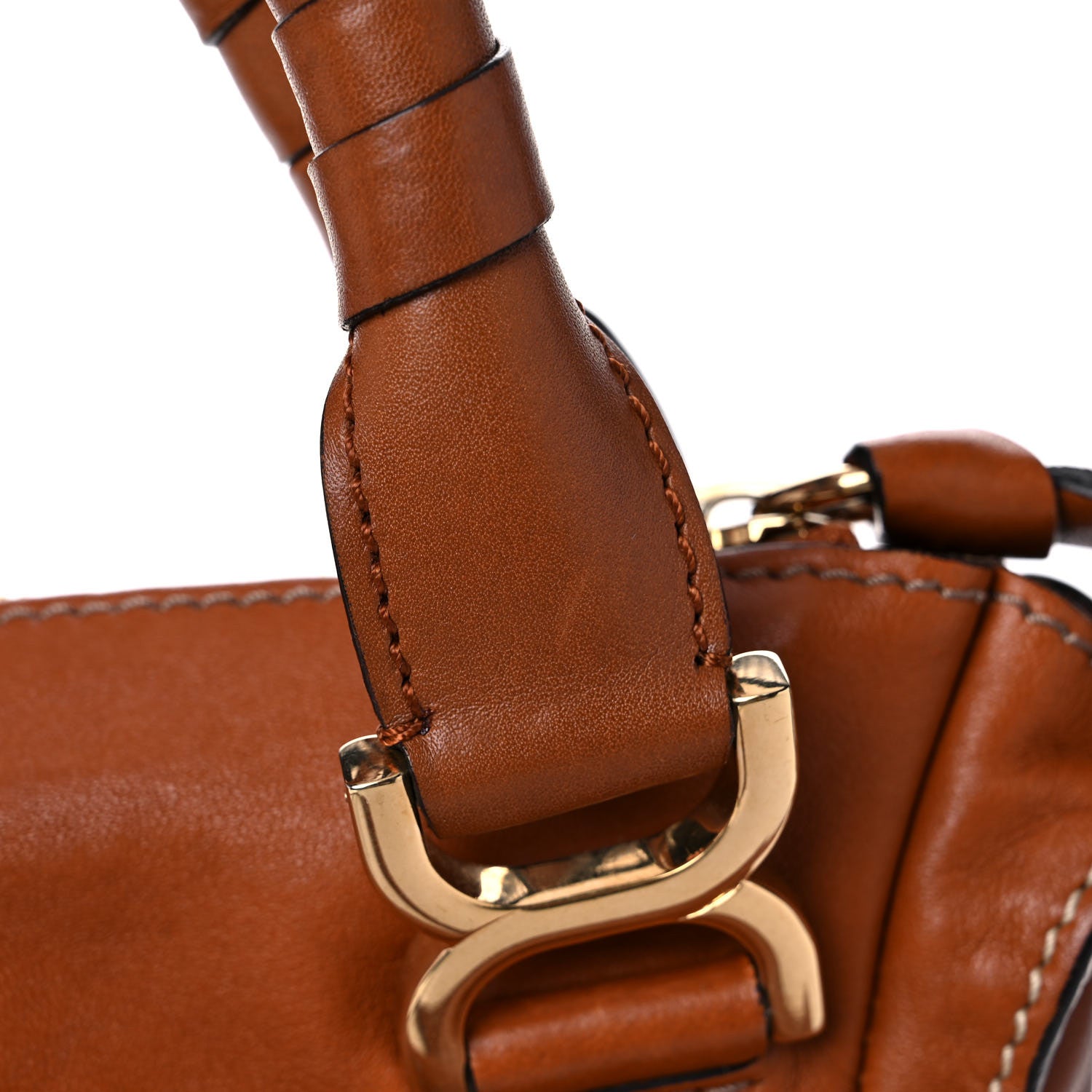 Chloe Calfskin Medium Marcie Lock Satchel Tan 20 of 21
