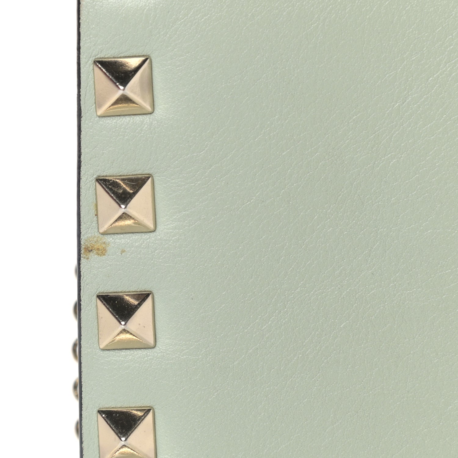 Valentino Garavani Calfskin Rockstud Wallet on Chain Water Green 13 of 16