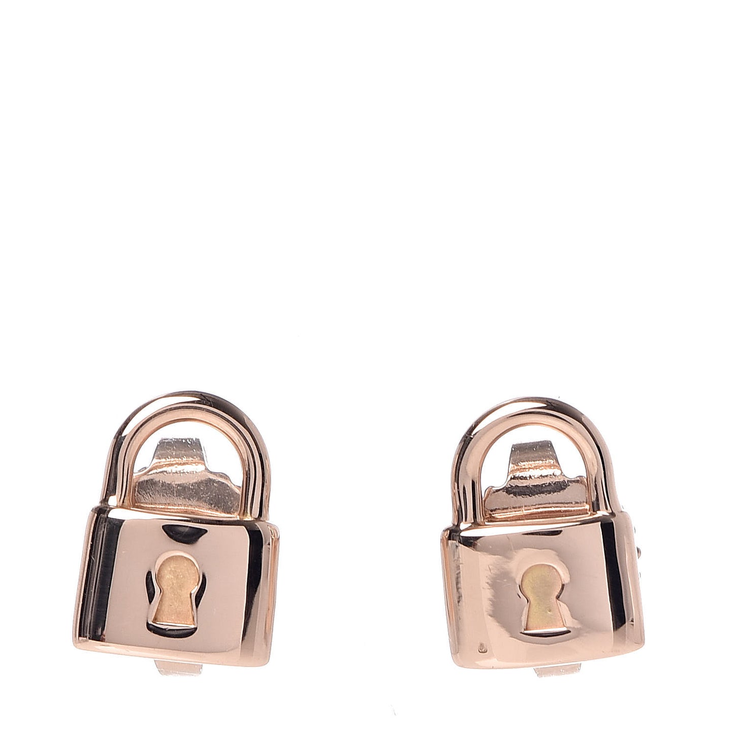 18K Rose Gold Mini Lock Earrings