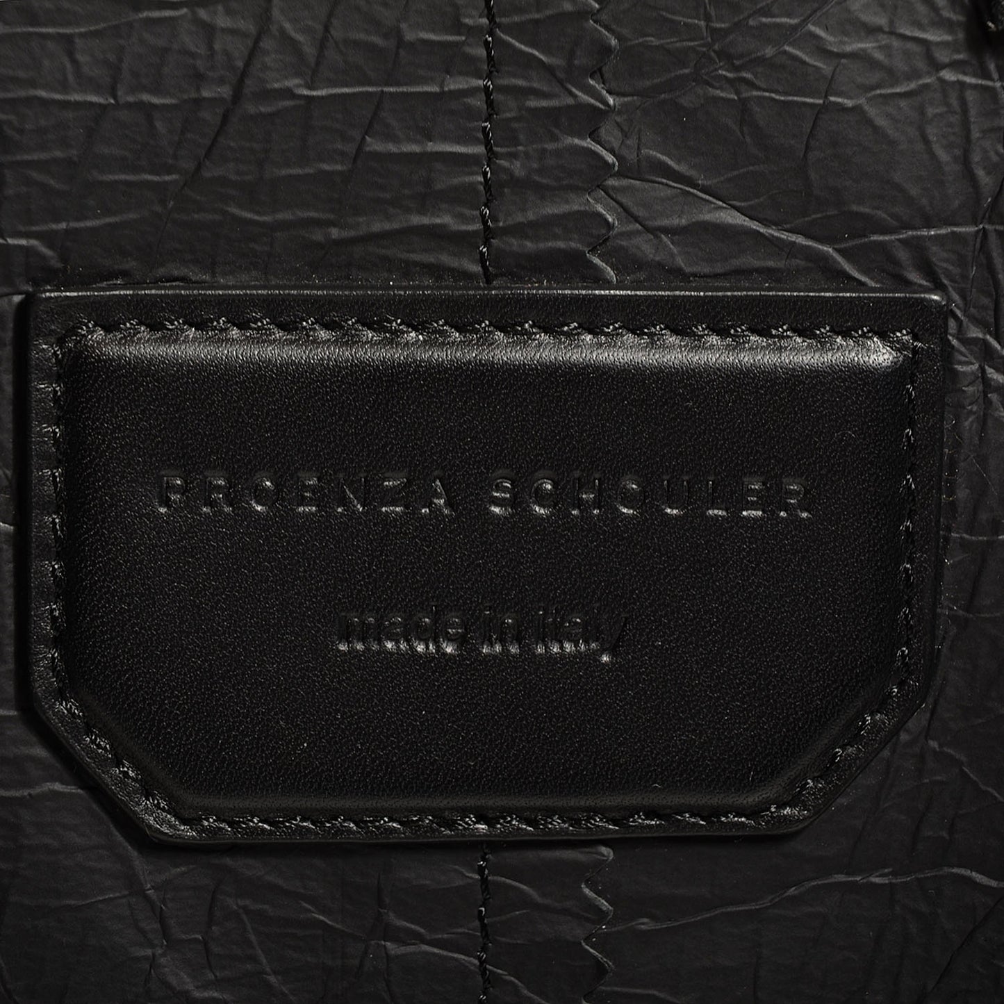 Leather Large Shopping Tote Black