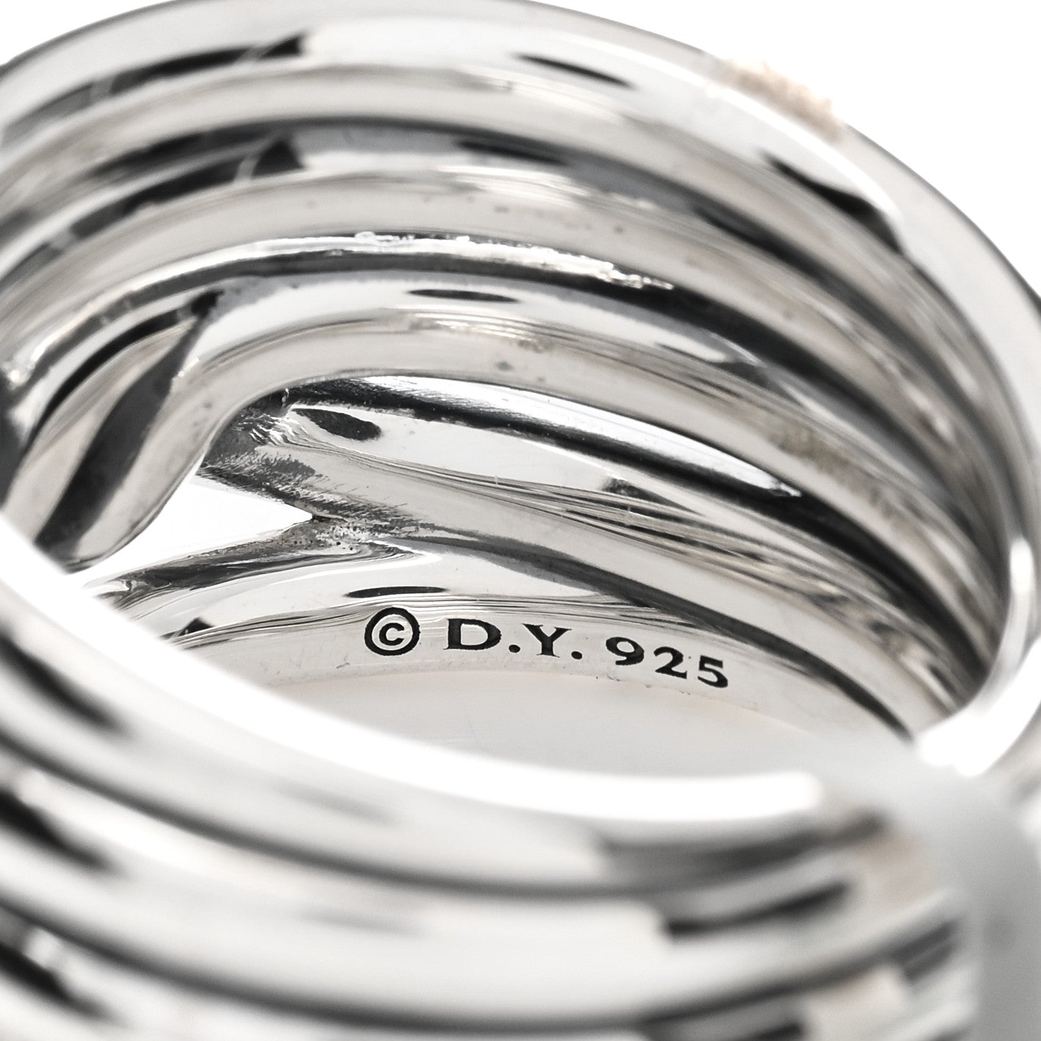 David Yurman Sterling Silver 14mm Continuance Ring 54 7 3 of 3