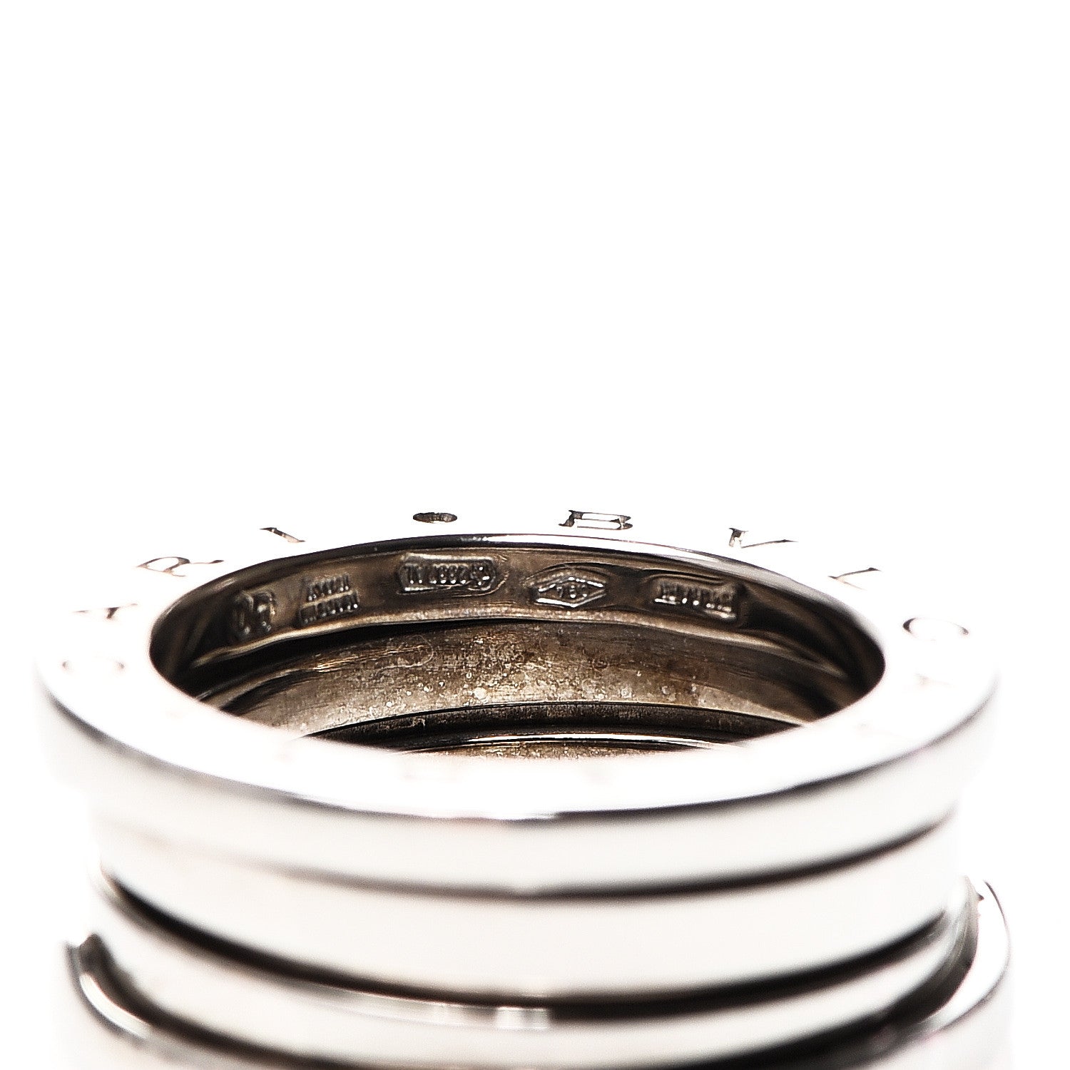 Bulgari 18K White Gold B.Zero1 Three-Band Ring 50 5.25 4 of 4