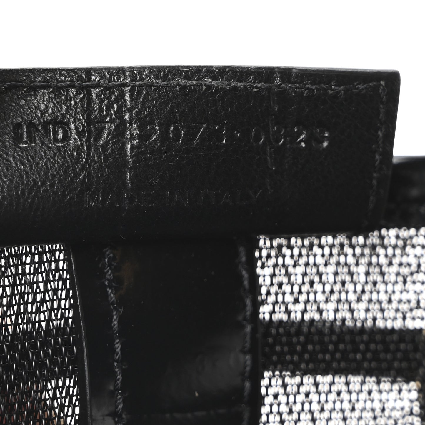 Mesh Patent Calfskin Daryl Shoulder Bag Black