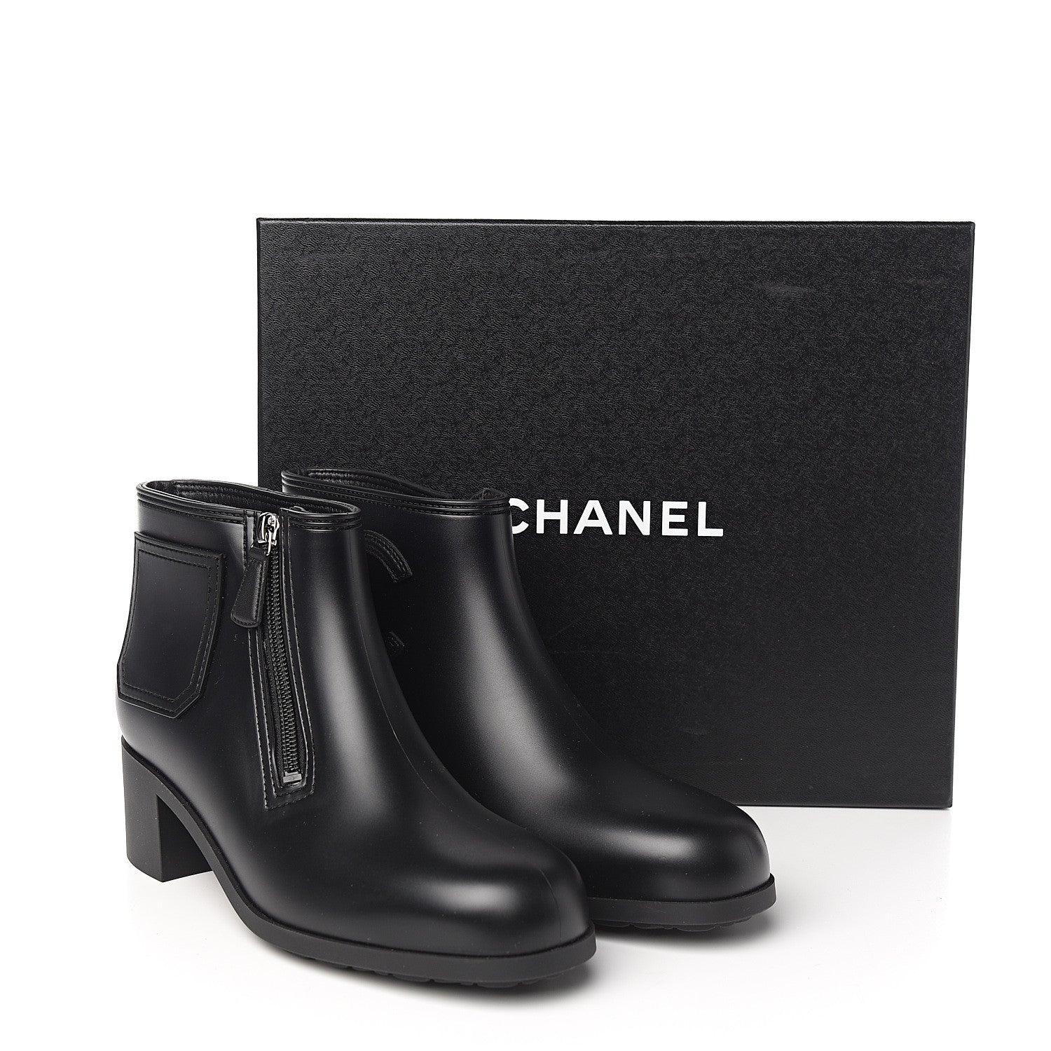 Chanel PVC CC Short Boots 38 Black 8 of 8