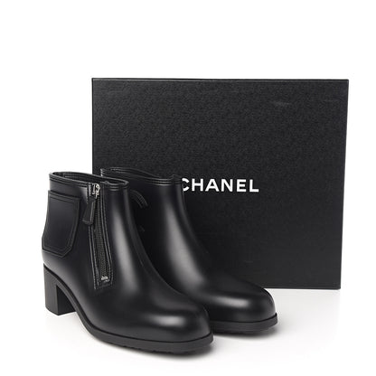 Chanel PVC CC Short Boots 38 Black 8 of 8