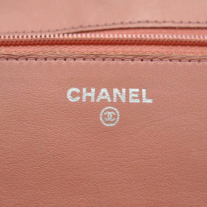 Chanel Patent Quilted Wallet On Chain WOC Coral 7 of 10