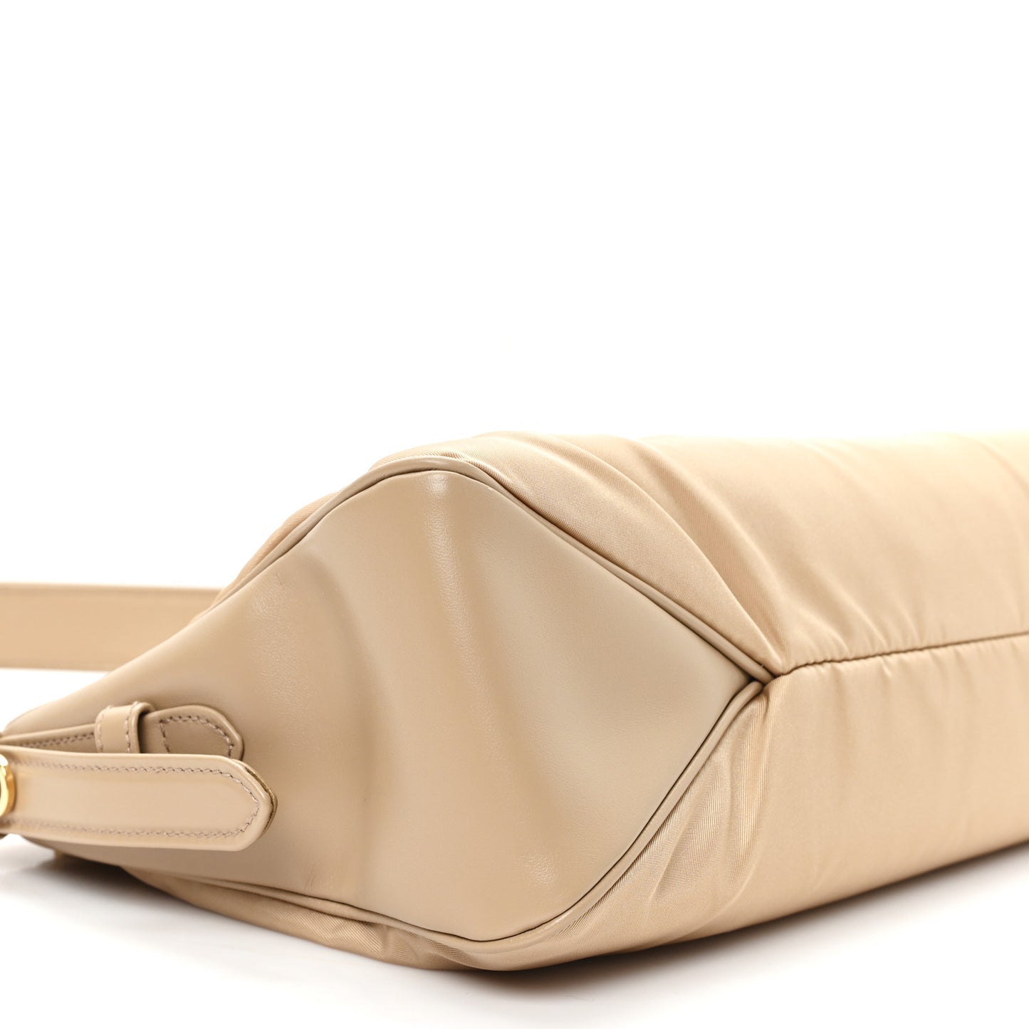Re-Nylon Vitello Large Aimee Shoulder Bag Cammello